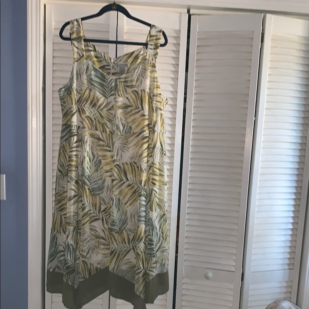 Tropical Leaf Print Dress